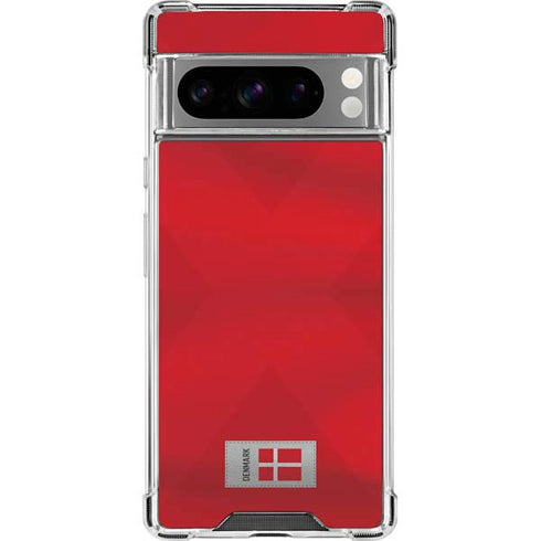 Denmark Soccer Flag Google Pixel 8 Pro Clear Case
